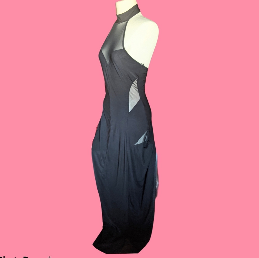 NO TAG cut out mesh maxi dress